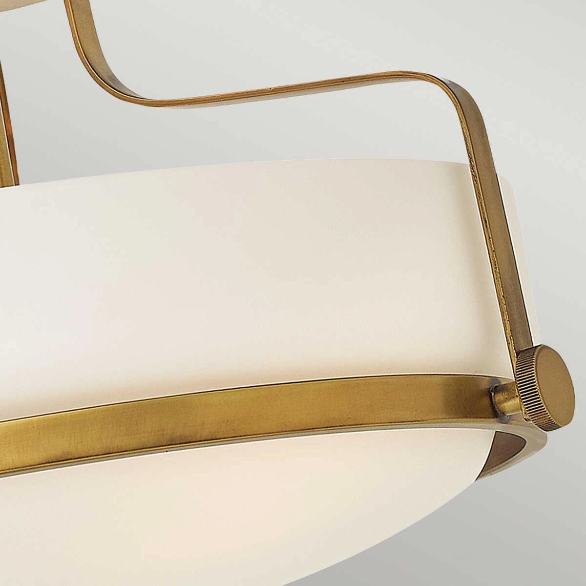 Hinkley Harper Small Semi-Flush Brass Ceiling Light