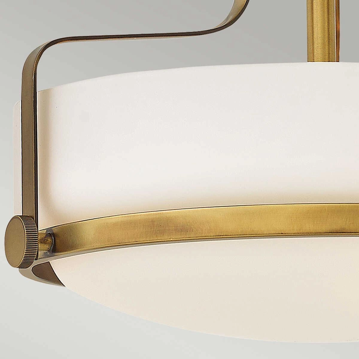 Hinkley Harper Small Semi-Flush Brass Ceiling Light