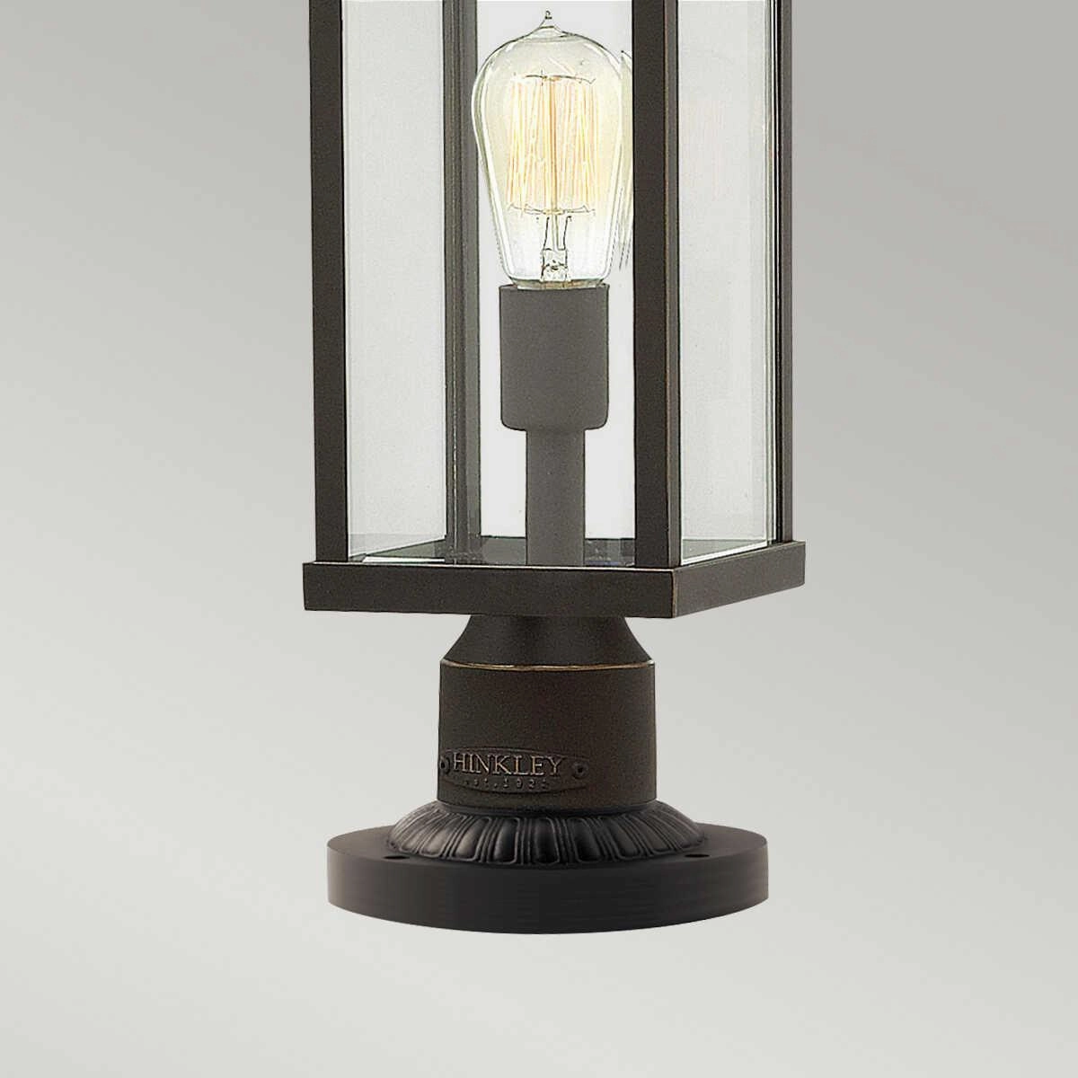 Hinkley Manhattan Oil Rubbed Bronze Outdoor Pedestal Lantern