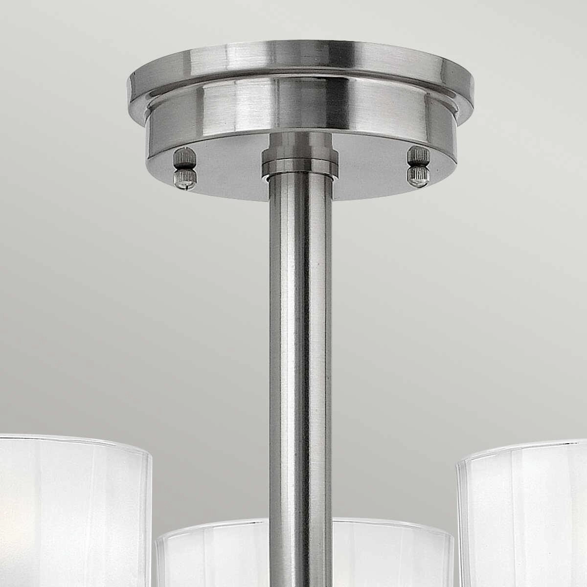 Hinkley Meridian Nickel Semi Flush Ceiling Light