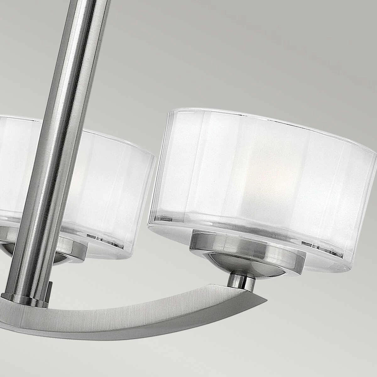 Hinkley Meridian Nickel Semi Flush Ceiling Light