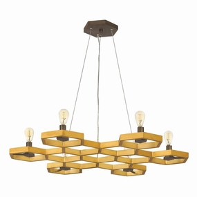 Hinkley Moxie 6 Light Gold Geometric Chandelier minimalist ceiling light