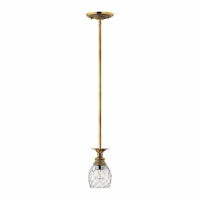 Hinkley Plantation 1 Light Brass Pendant - Pineapple Shade modern ceiling lamp