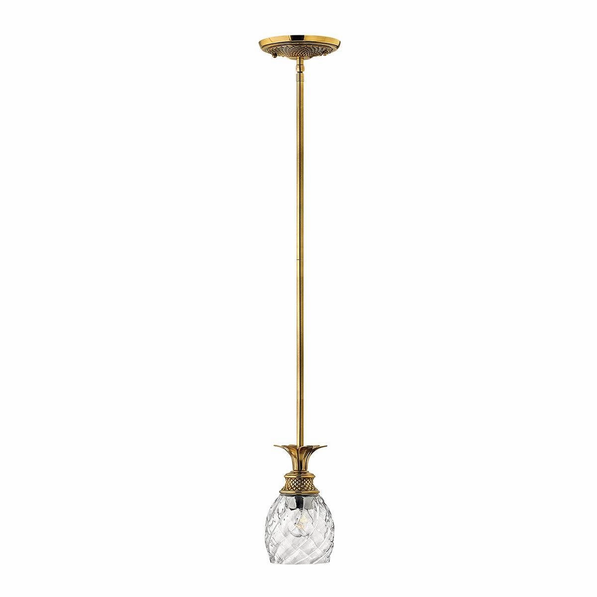 Hinkley Plantation 1 Light Brass Pendant - Pineapple Shade modern ceiling lamp