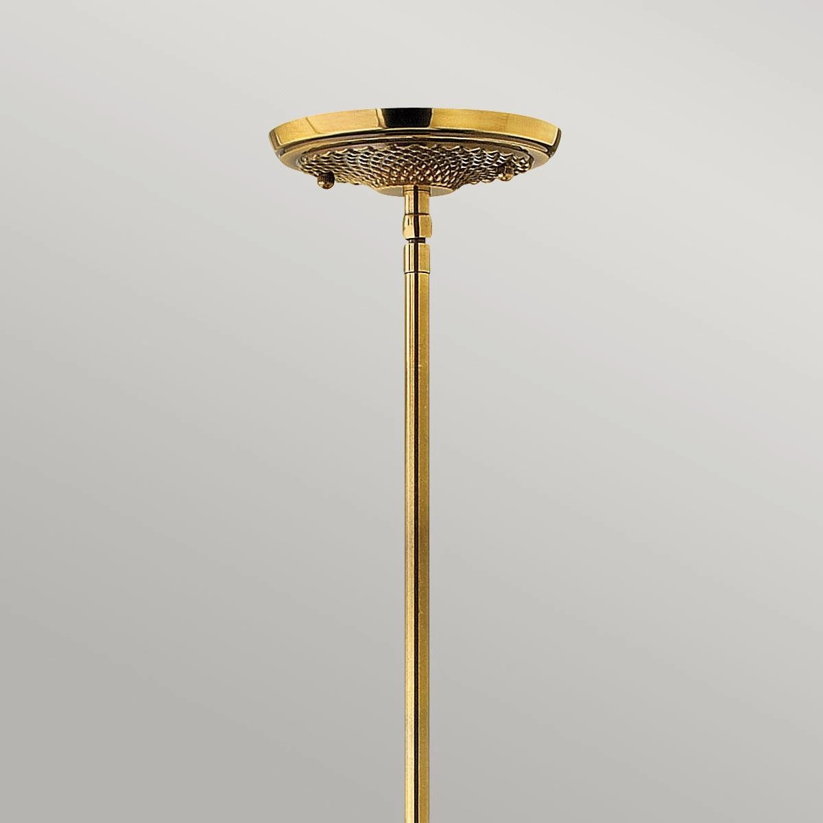 Hinkley Plantation 1 Light Brass Pendant - Pineapple Shade