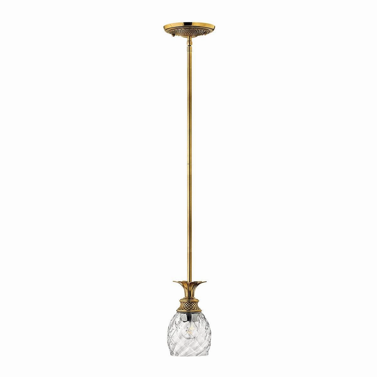 Hinkley Plantation 1 Light Brass Pendant - Pineapple Shade modern ceiling lamp