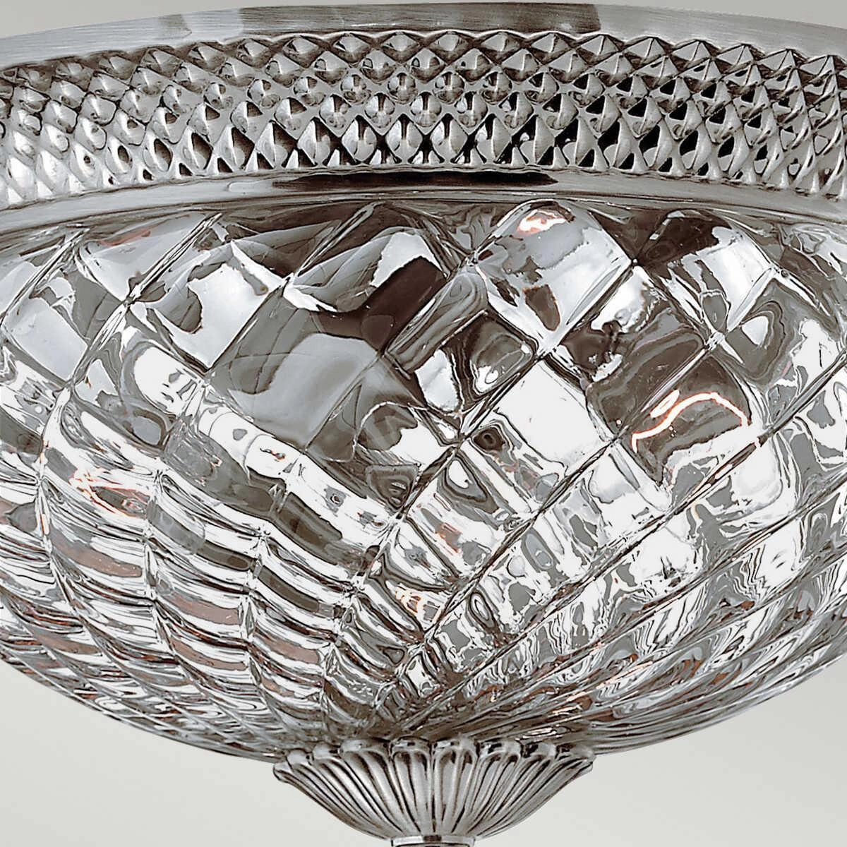 Hinkley Plantation Nickel Large Flush Ceiling Light