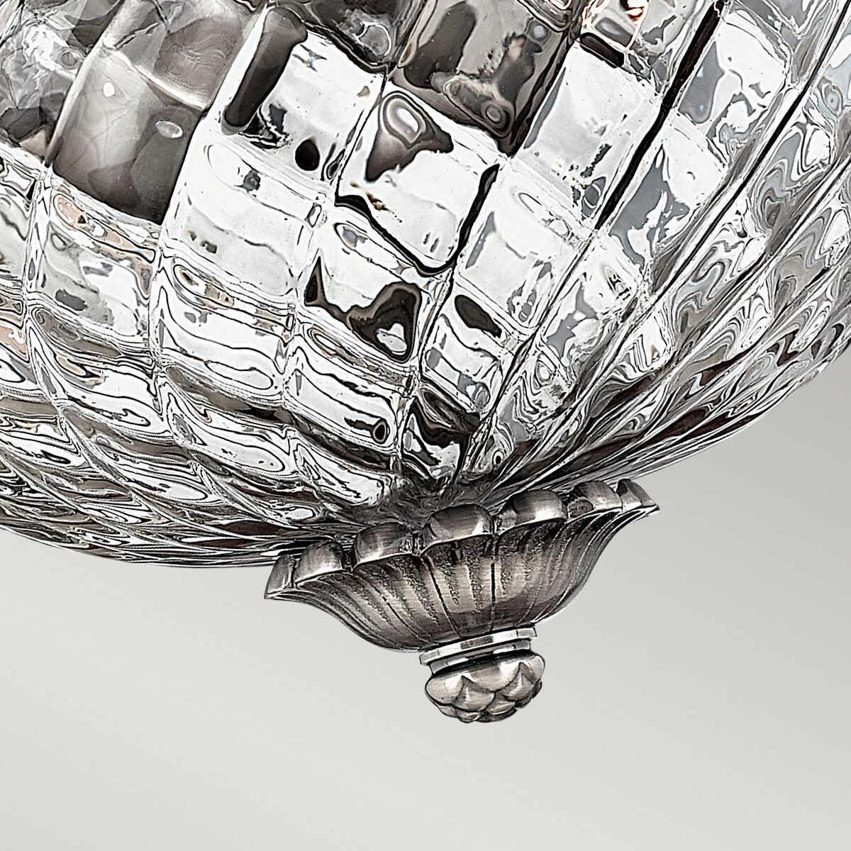 Hinkley Plantation Nickel Small Flush Ceiling Light