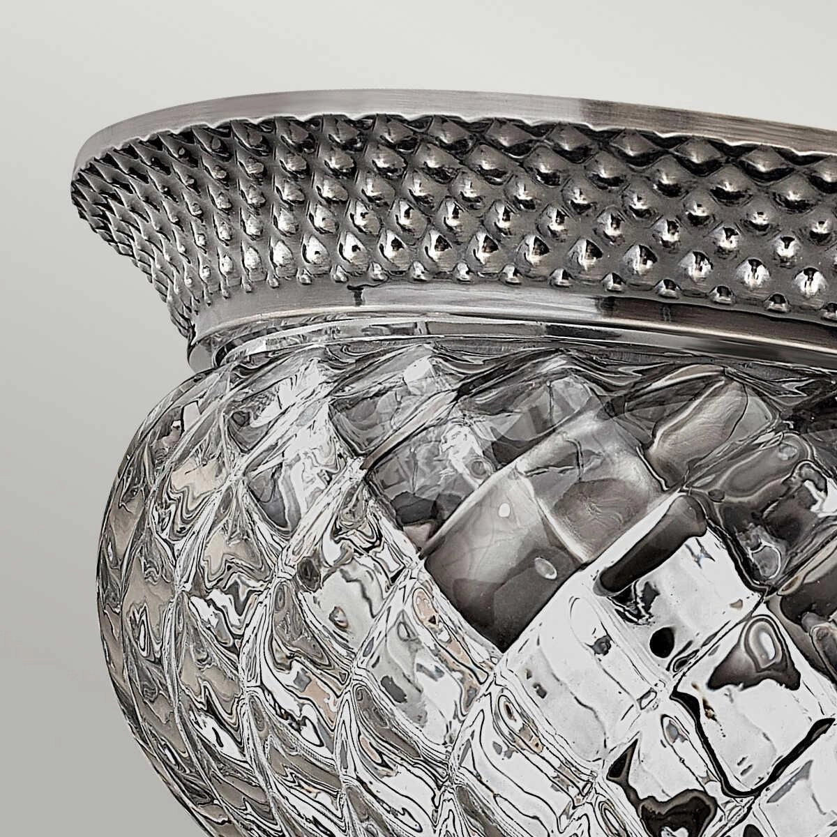 Hinkley Plantation Nickel Small Flush Ceiling Light