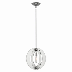 Hinkley Solstice 1 Light Chrome Mini Pendant Ceiling Light minimalist ceiling light