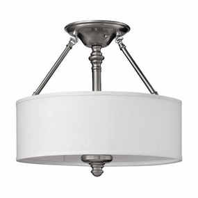 Hinkley Sussex Nickel Semi Flush Ceiling Light simple ceiling design light