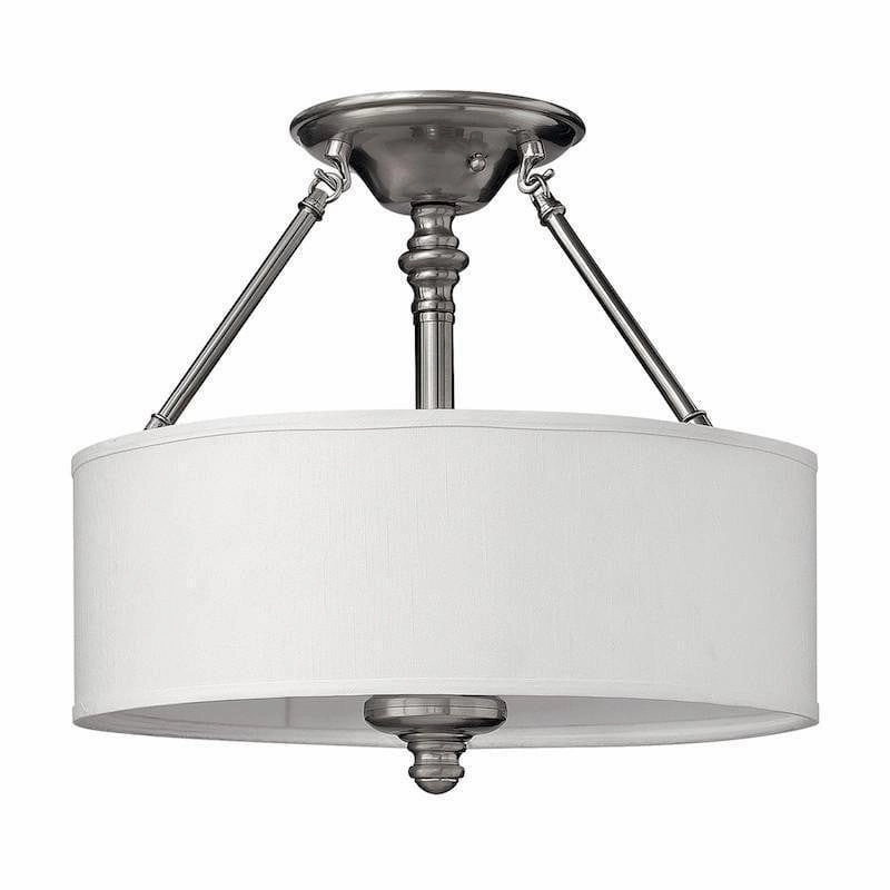 Hinkley Sussex Nickel Semi Flush Ceiling Light simple ceiling design light