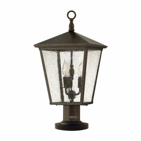 Hinkley Trellis Regency Bronze Outdoor Pedestal Lantern outdoor wall lamp