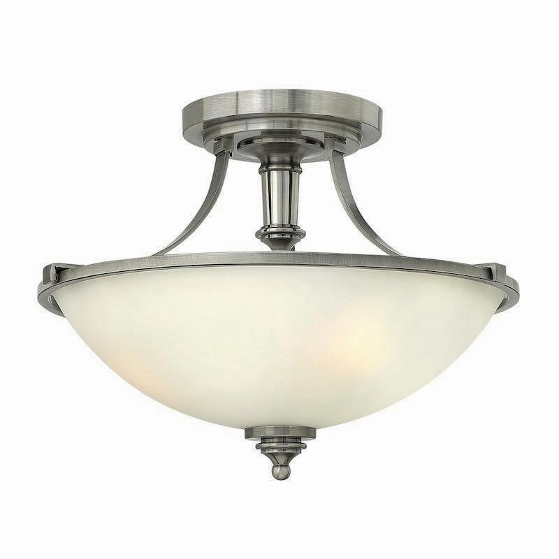 Hinkley Truman Nickel Semi Flush Ceiling Light simple ceiling design light