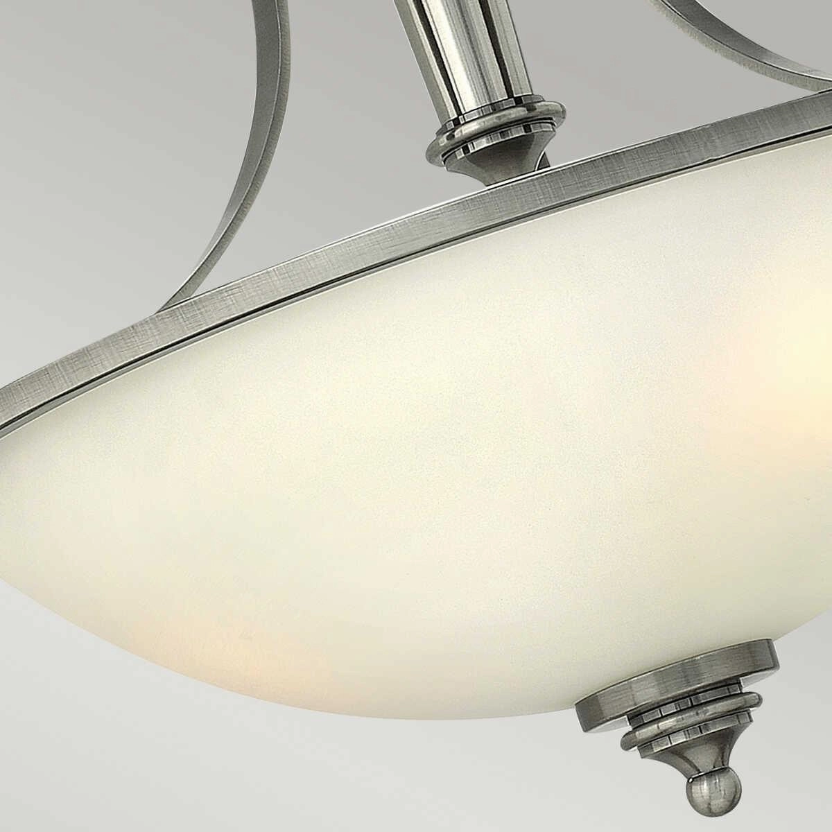 Hinkley Truman Nickel Semi Flush Ceiling Light