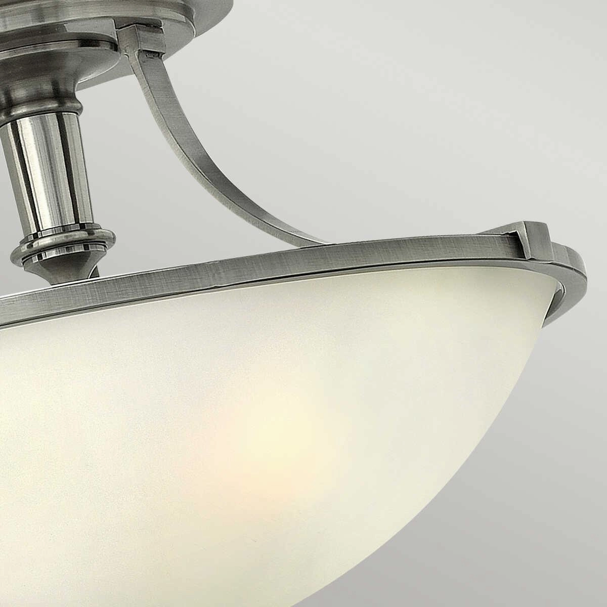 Hinkley Truman Nickel Semi Flush Ceiling Light