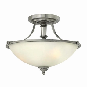 Hinkley Truman Nickel Semi Flush Ceiling Light simple ceiling design light