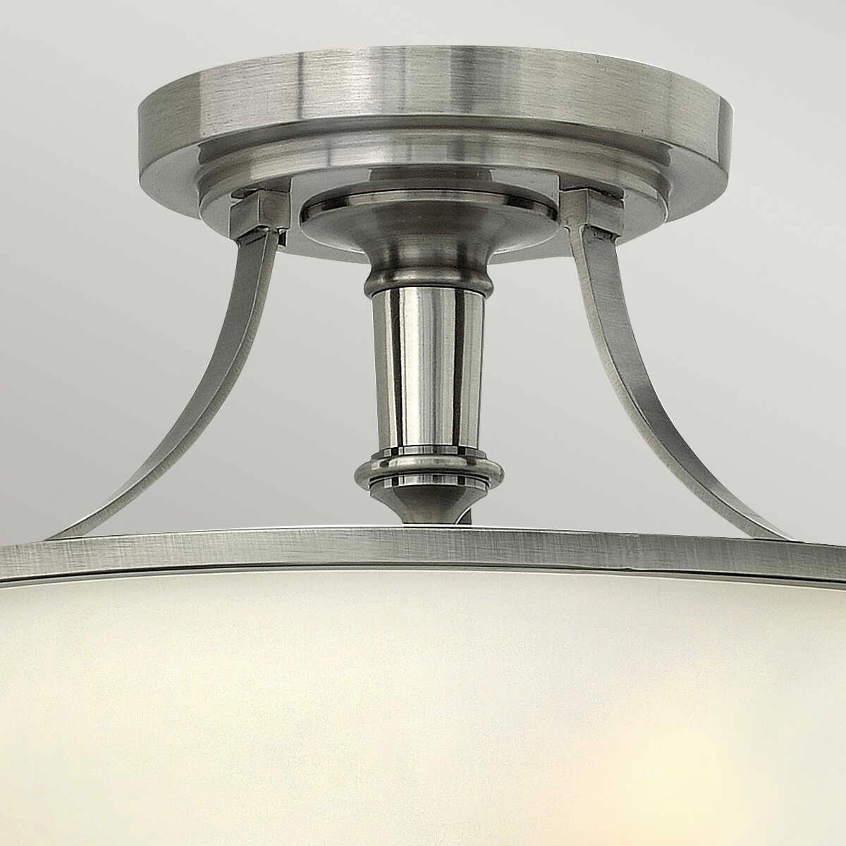 Hinkley Truman Nickel Semi Flush Ceiling Light