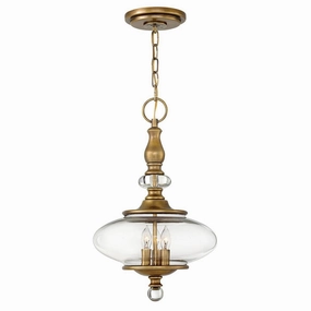 Hinkley Wexley 3 Light Heritage Brass Pendant Ceiling Light minimalist ceiling light
