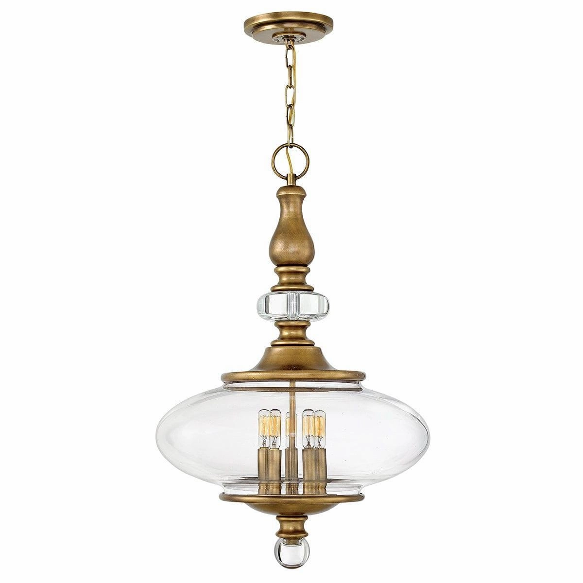 Hinkley Wexley 5 Light Heritage Brass Pendant Ceiling Light minimalist ceiling light