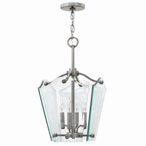 Hinkley Wingate Small Nickel Ceiling Lantern 4 Light modern ceiling lamp