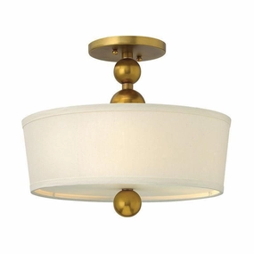 Hinkley Zelda Vintage Brass Semi-Flush simple ceiling design light