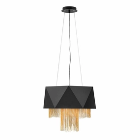 Hinkley Zuma 6 Light Black & Gold Pendant Ceiling Light minimalist ceiling light