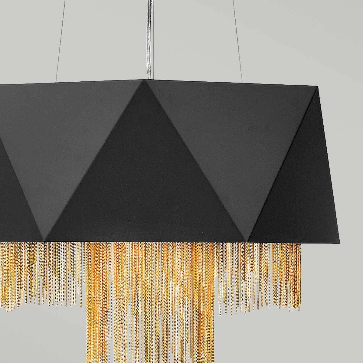 Hinkley Zuma 6 Light Black & Gold Pendant Ceiling Light