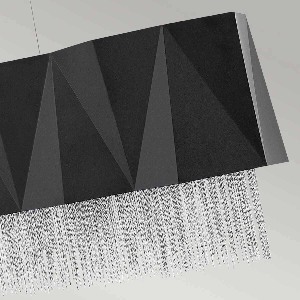 Hinkley Zuma 6 Light Black & Silver Ceiling Pendant - 110cm