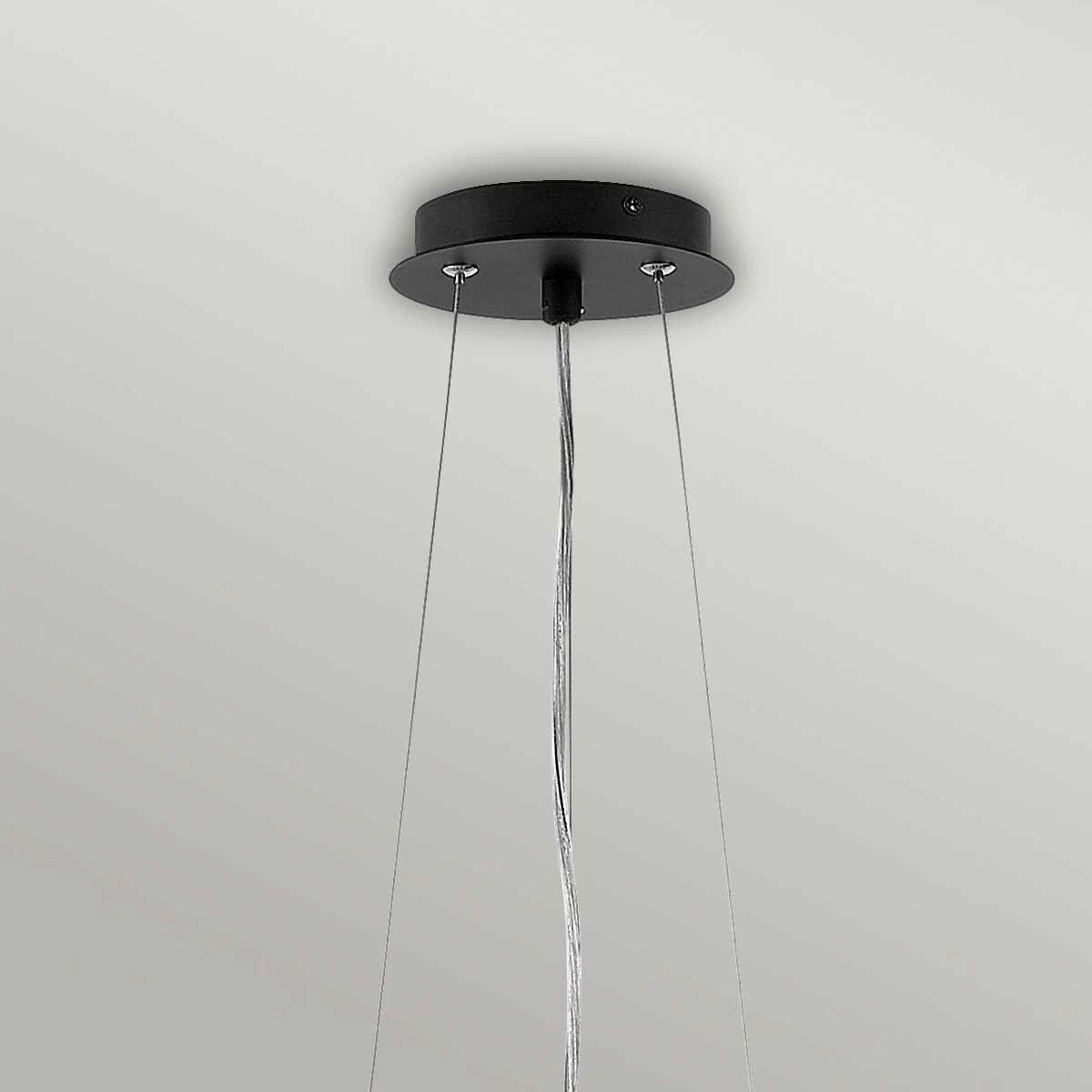 Hinkley Zuma 6 Light Black & Silver Pendant Ceiling Light - 45cm