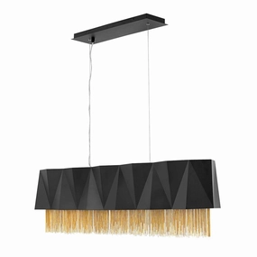 Hinkley Zuma 6 Light Large Black & Gold Pendant Ceiling Light minimalist ceiling light