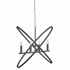 Hoopla 4 Light Pewter Pendant Ceiling Light Searchlight minimalist ceiling light