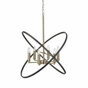 Hoopla 6 Light Bronze Pendant Ceiling Light Searchlight minimalist ceiling light