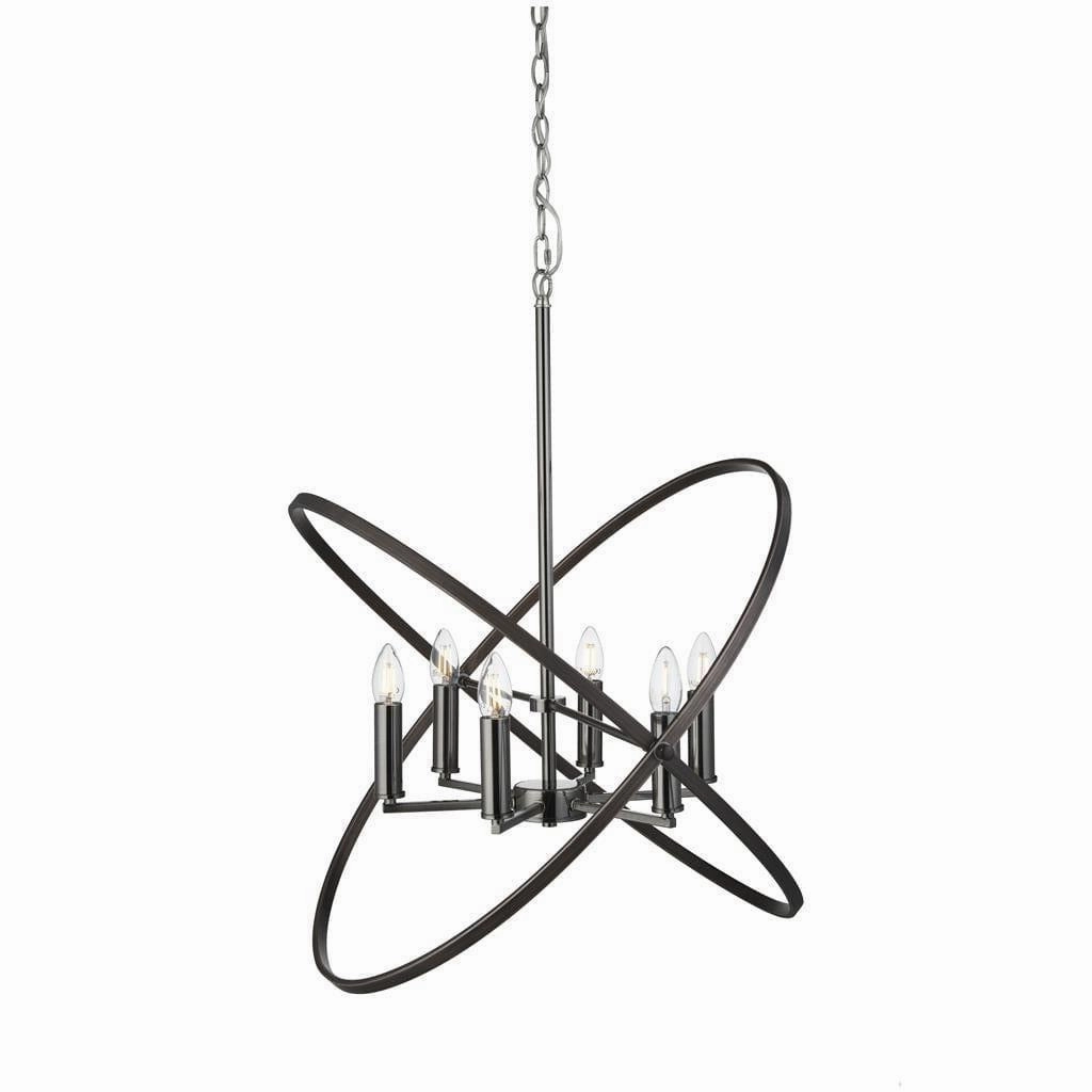 Hoopla 6 Light Pewter Pendant Ceiling Light Searchlight minimalist ceiling light
