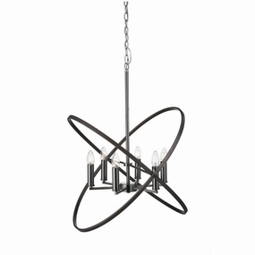 Hoopla 6 Light Pewter Pendant Ceiling Light Searchlight minimalist ceiling light