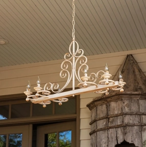 Horizontal Iron Filigree Chandelier rechargeable bedside light