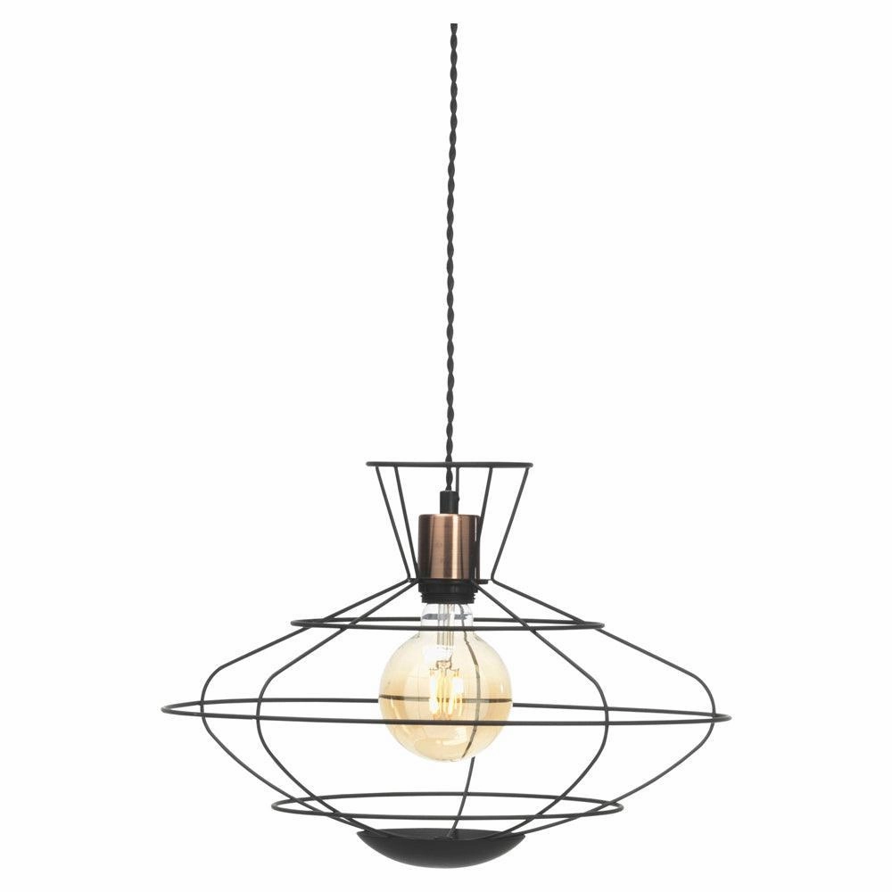 Hudson Pendant Black & Copper Caged Ceiling Pendant modern ceiling lamp