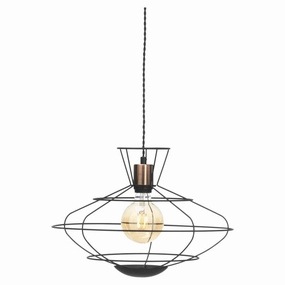 Hudson Pendant Black & Copper Caged Ceiling Pendant modern ceiling lamp