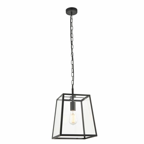 Hurst 1 Light Black Framed Clear Glass Ceiling Pendant simple ceiling design light