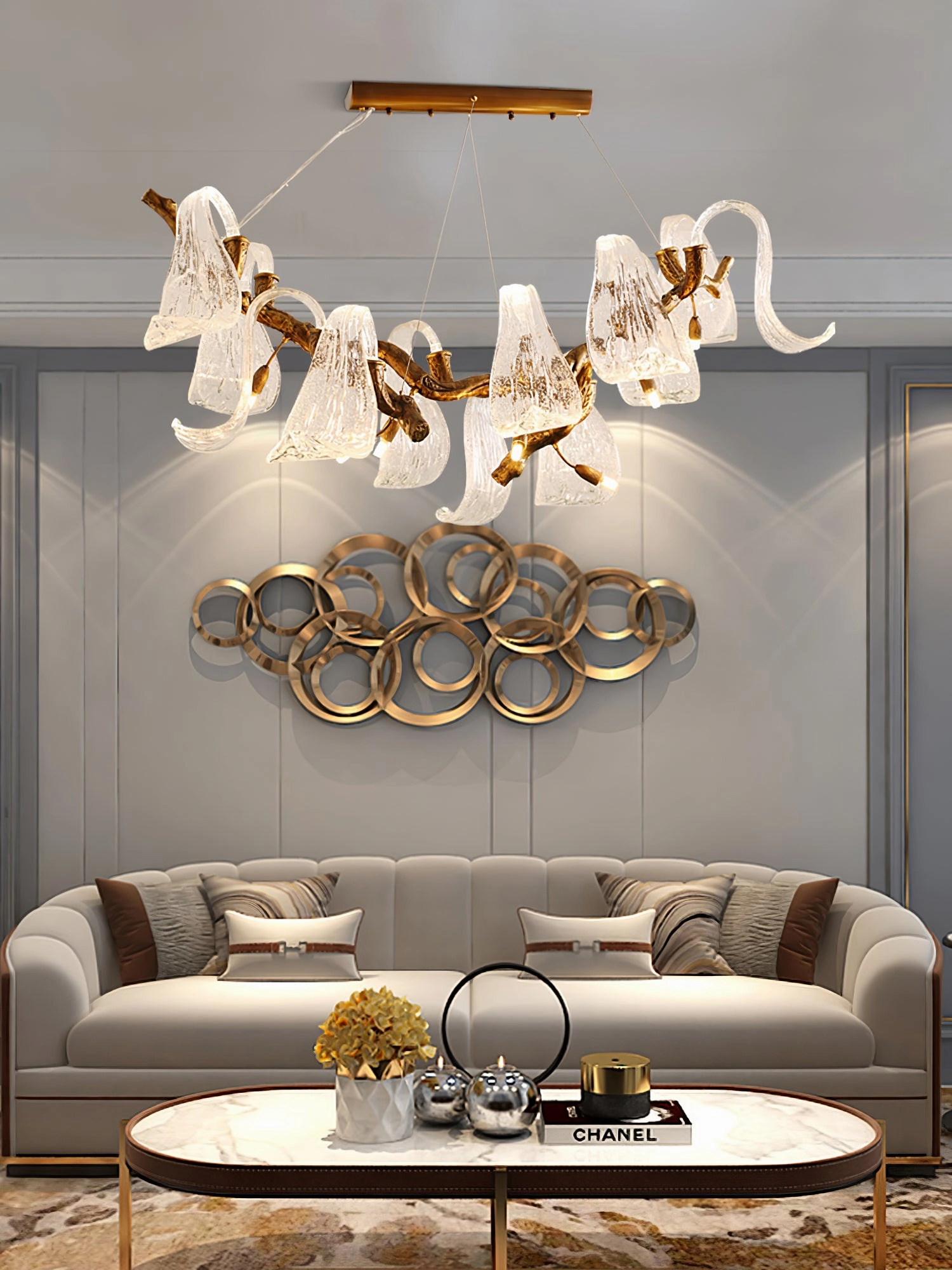 Icarus Wings Horizontal Chandelier