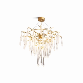 Icicle Crystal Chandelier flowerpot LED lamp