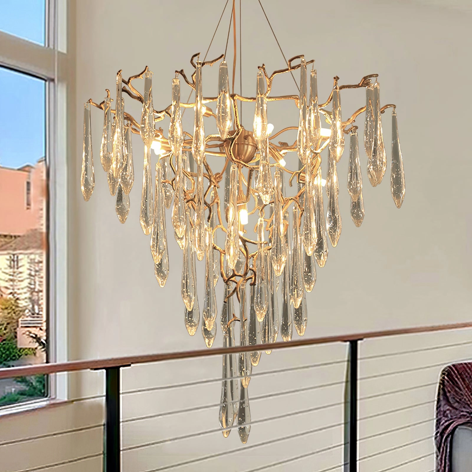 Icicle Crystal Chandelier
