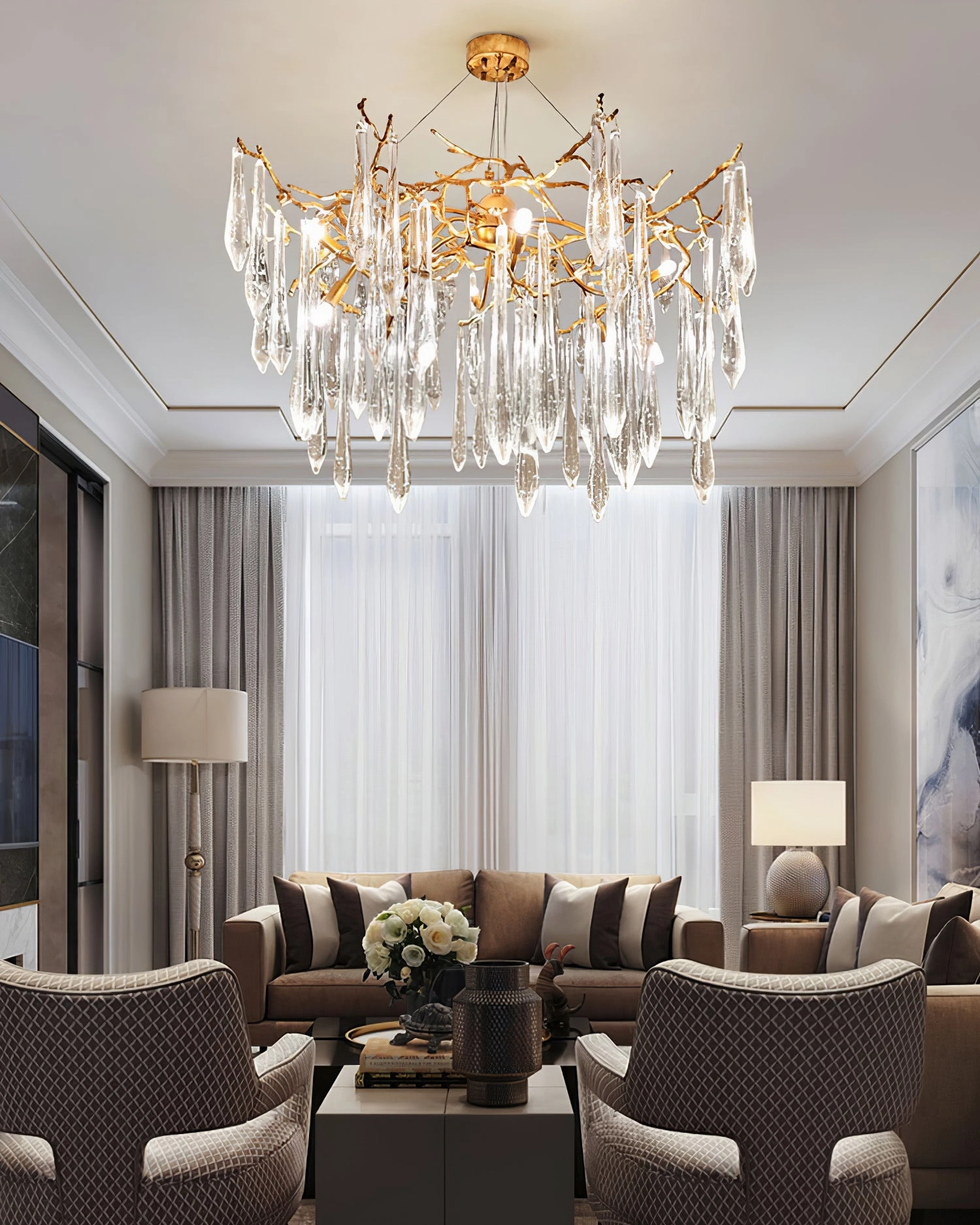Icicle Crystal Chandelier