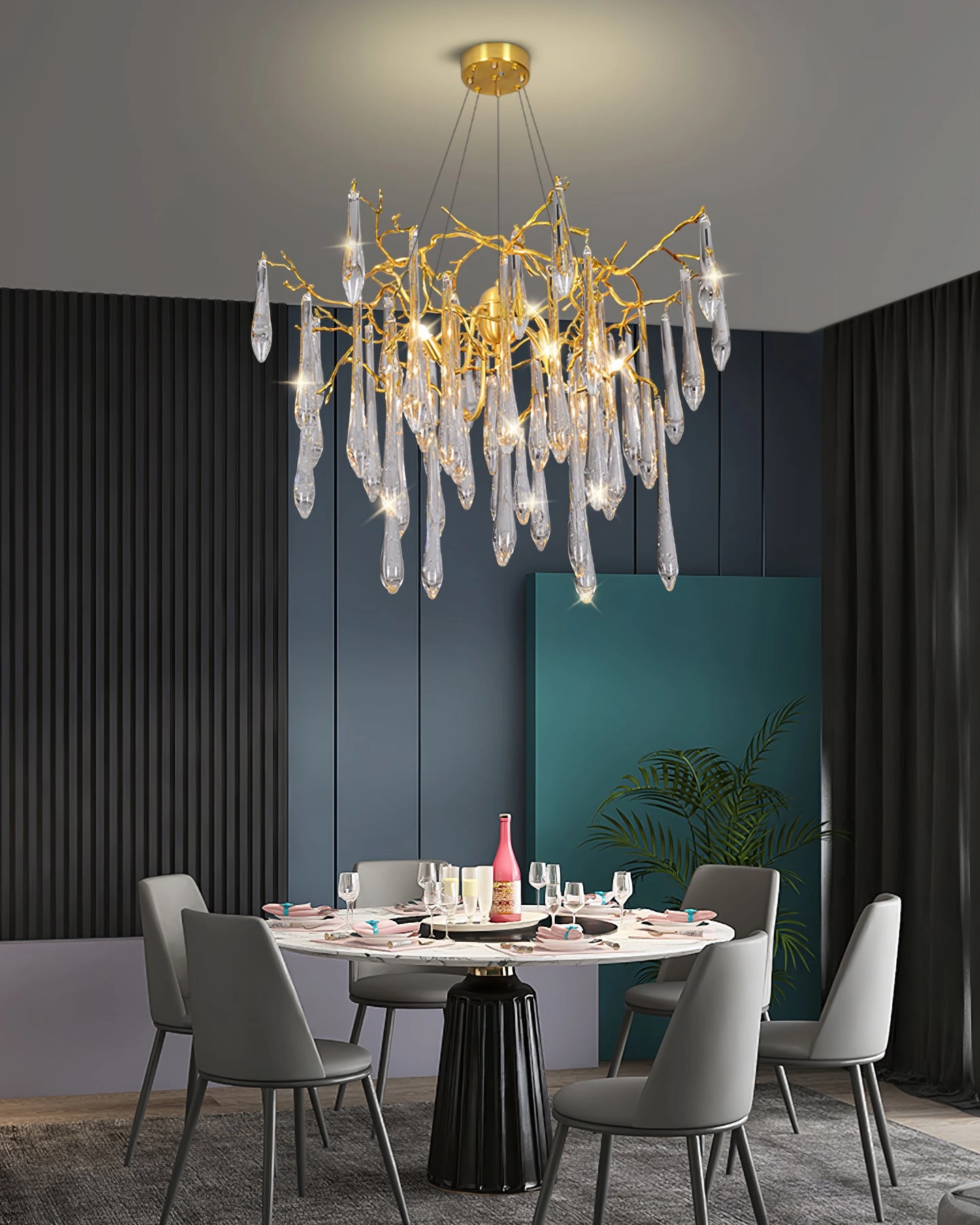 Icicle Crystal Chandelier