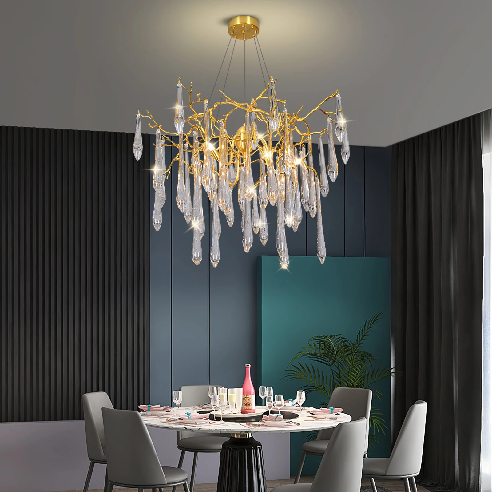 Icicle Crystal Chandelier
