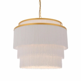 Illinois Large Gold & White Tassels Art Deco Ceiling Pendant modern ceiling lamp