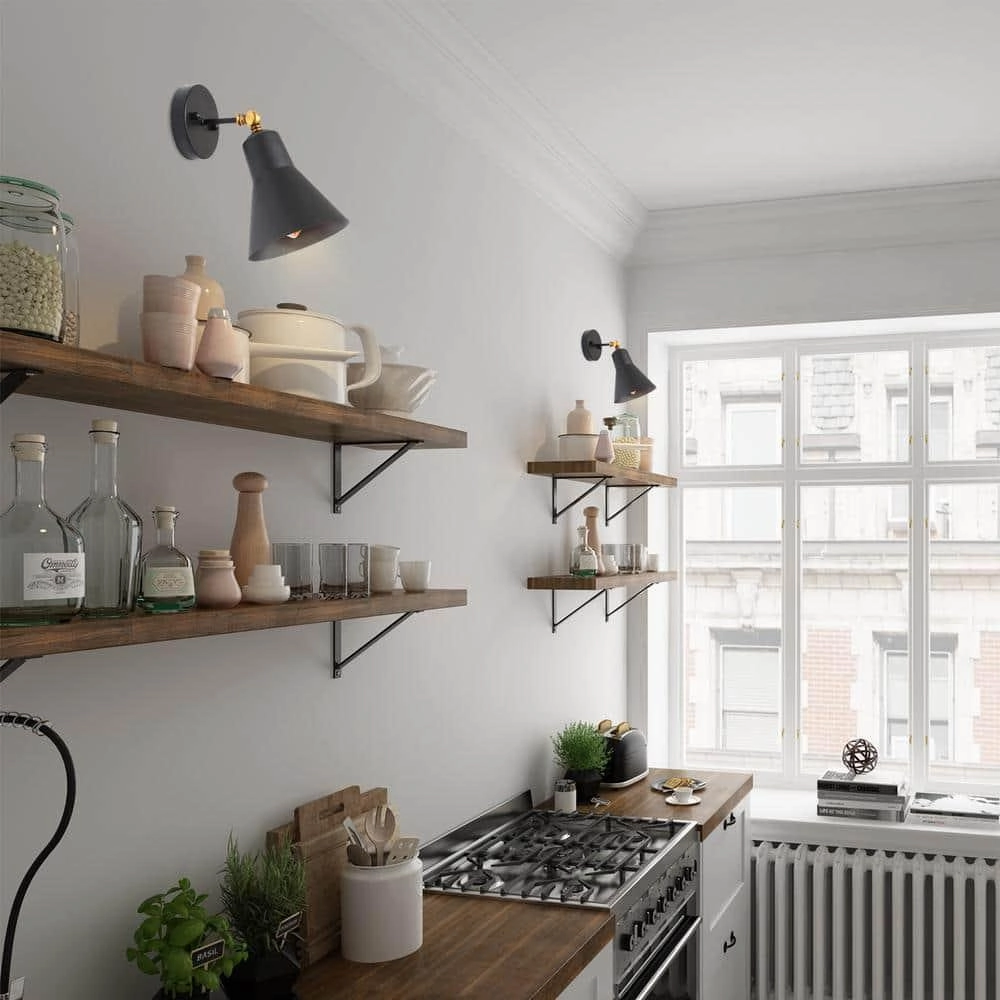 Industrial Black Metal Wall Light By SS Lightings