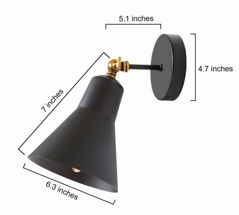 Industrial Black Metal Wall Light By SS Lightings