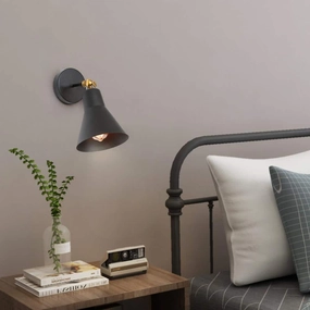Industrial Black Metal Wall Light By SS Lightings vintage desk lamp