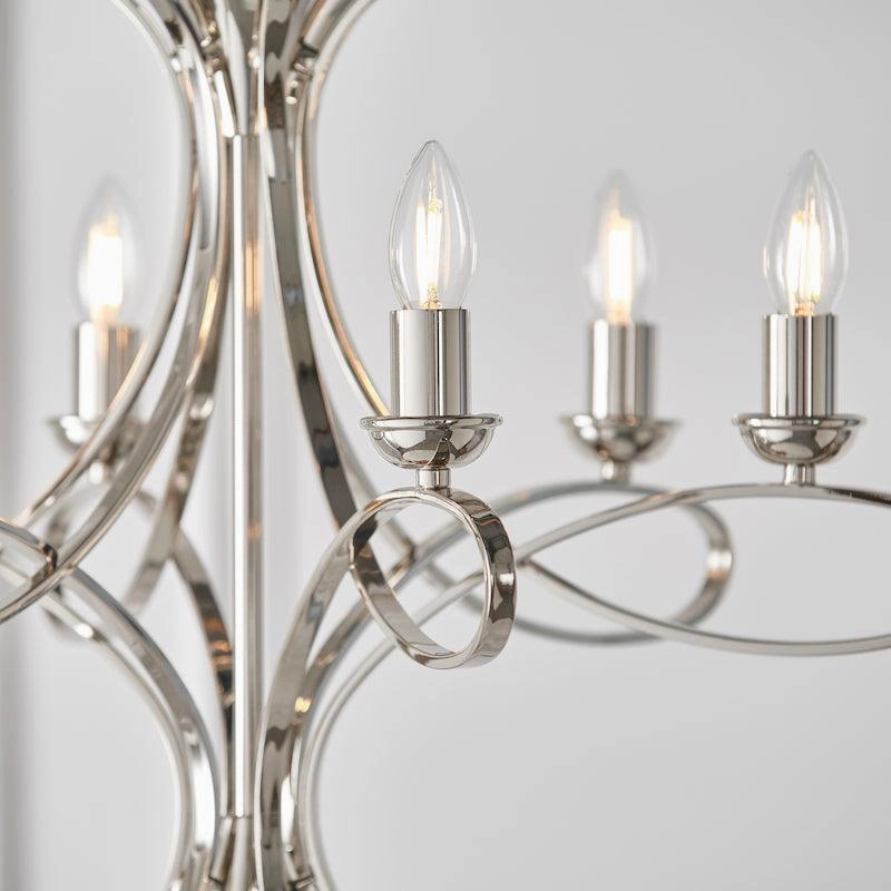Interiors 1900 Penn 6 Light Brushed Brass Finish Chandelier
